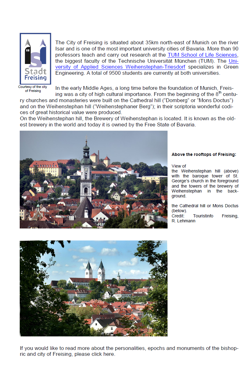About Freising: Click for full flyer